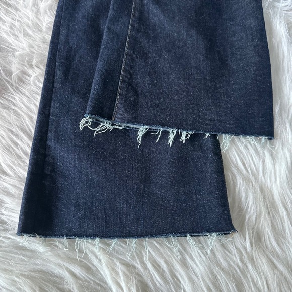 Madewell Cali Demi Boot Jeans Pants Dark Blue Wash Denim High Rise Size 28 Tall - Picture 5 of 8